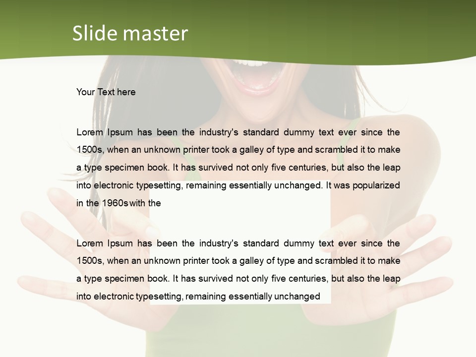 White Fun Caucasian PowerPoint Template