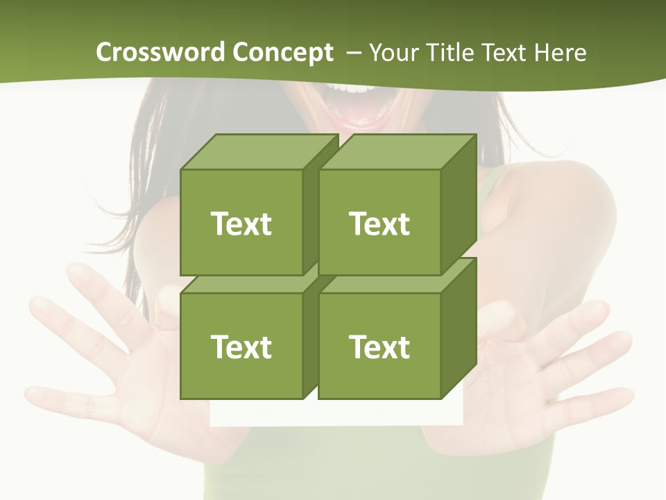 White Fun Caucasian PowerPoint Template