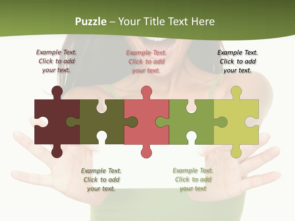 White Fun Caucasian PowerPoint Template