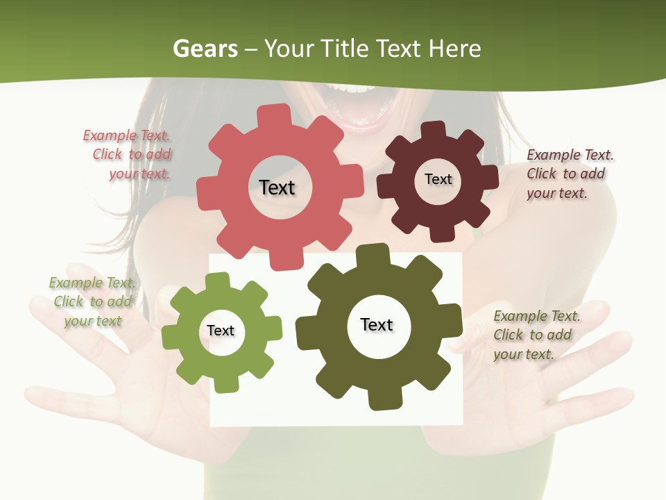 White Fun Caucasian PowerPoint Template