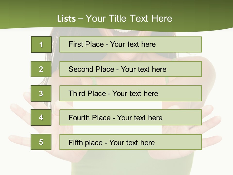 White Fun Caucasian PowerPoint Template