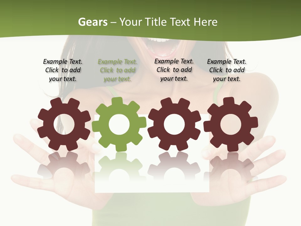 White Fun Caucasian PowerPoint Template