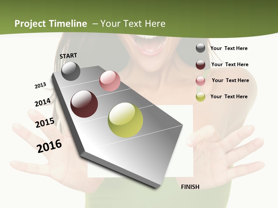 White Fun Caucasian PowerPoint Template