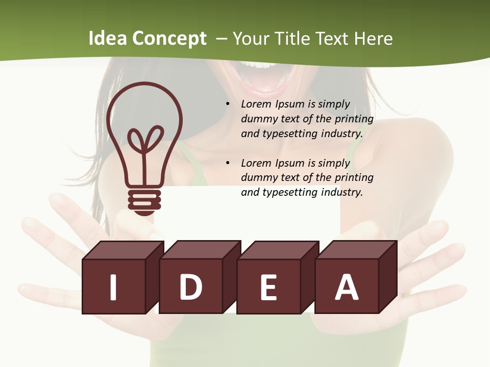 White Fun Caucasian PowerPoint Template