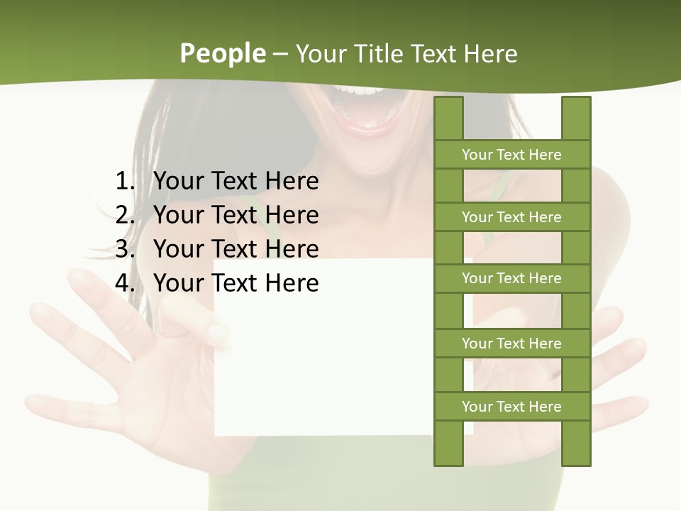 White Fun Caucasian PowerPoint Template