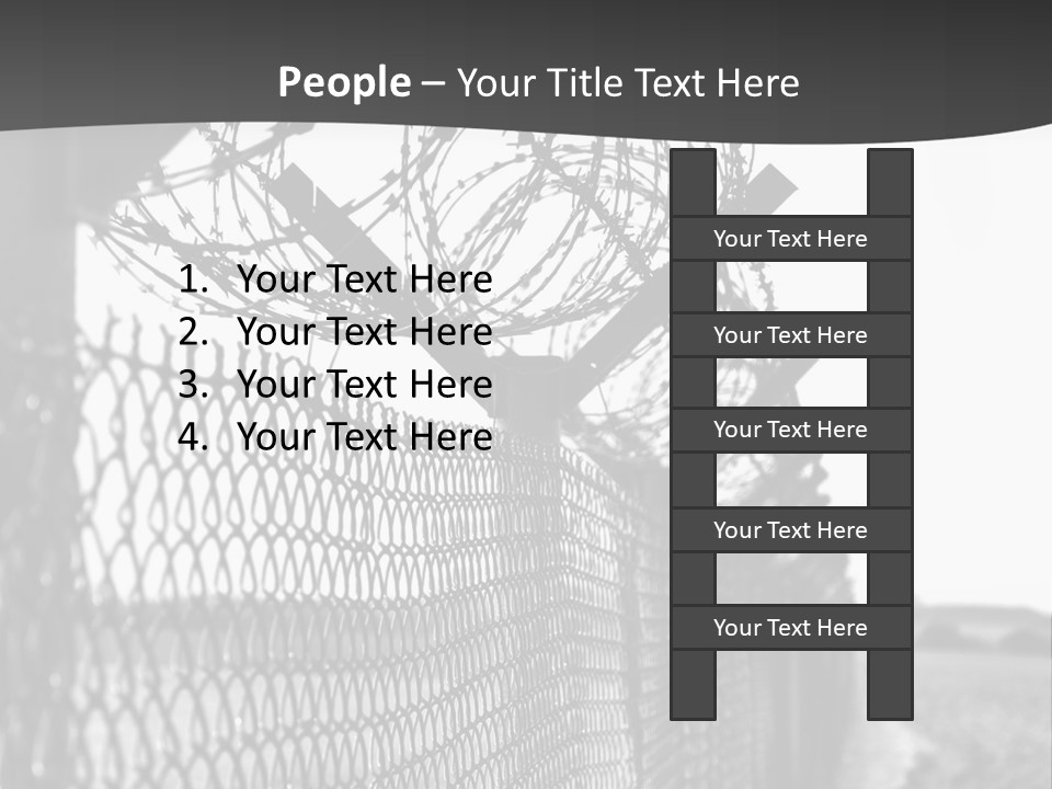 Human Wire Spiral PowerPoint Template