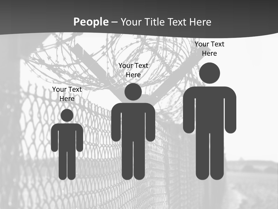 Human Wire Spiral PowerPoint Template