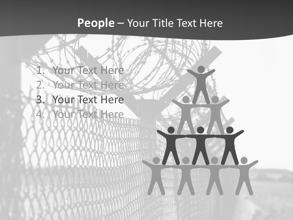Human Wire Spiral PowerPoint Template