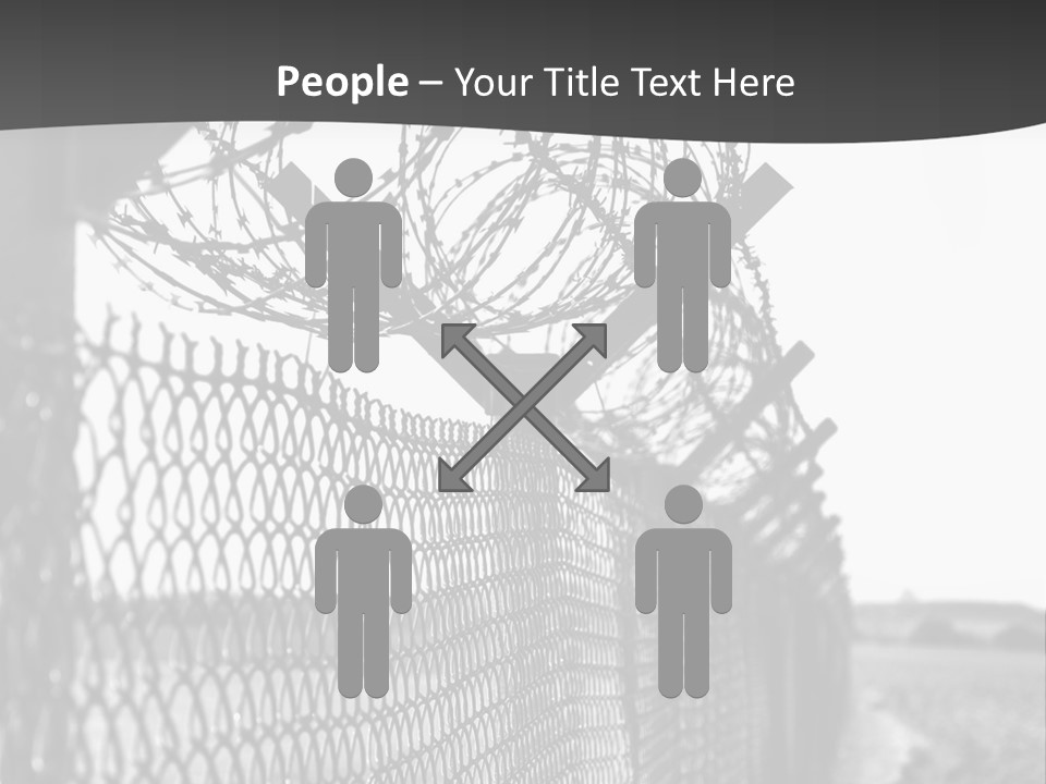 Human Wire Spiral PowerPoint Template