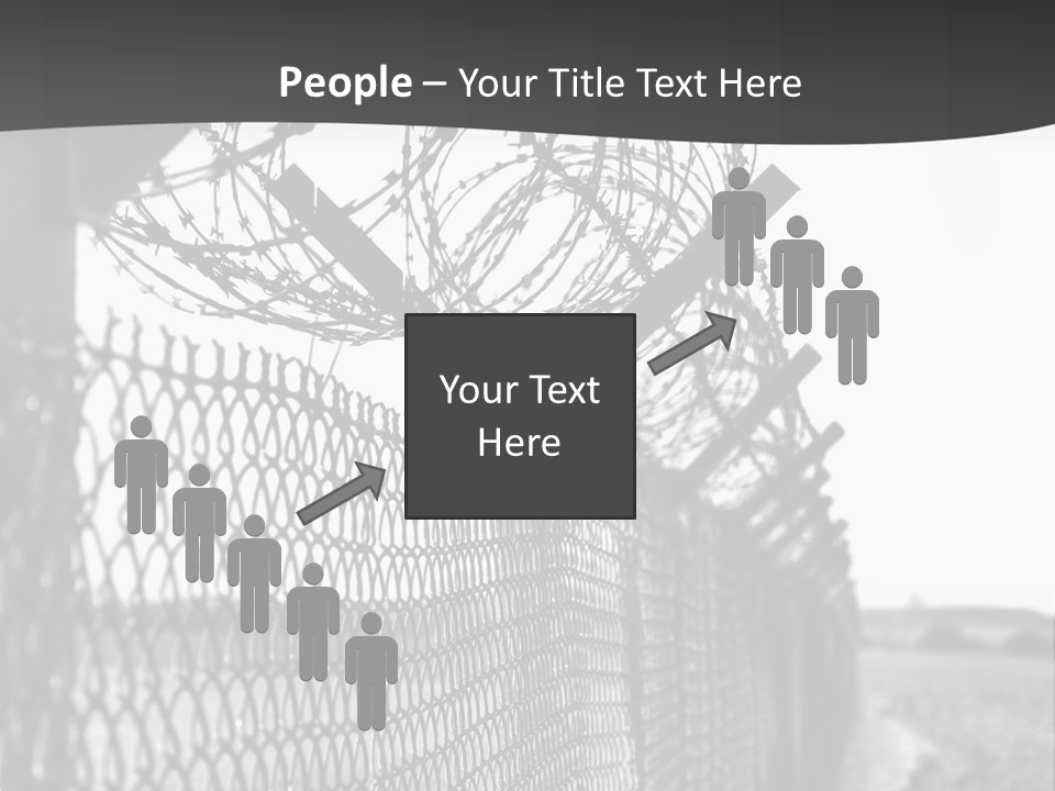 Human Wire Spiral PowerPoint Template