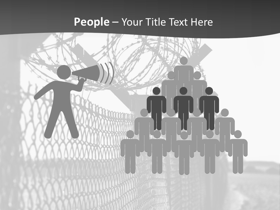 Human Wire Spiral PowerPoint Template