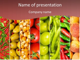 Cob Strawberries Pepper PowerPoint Template
