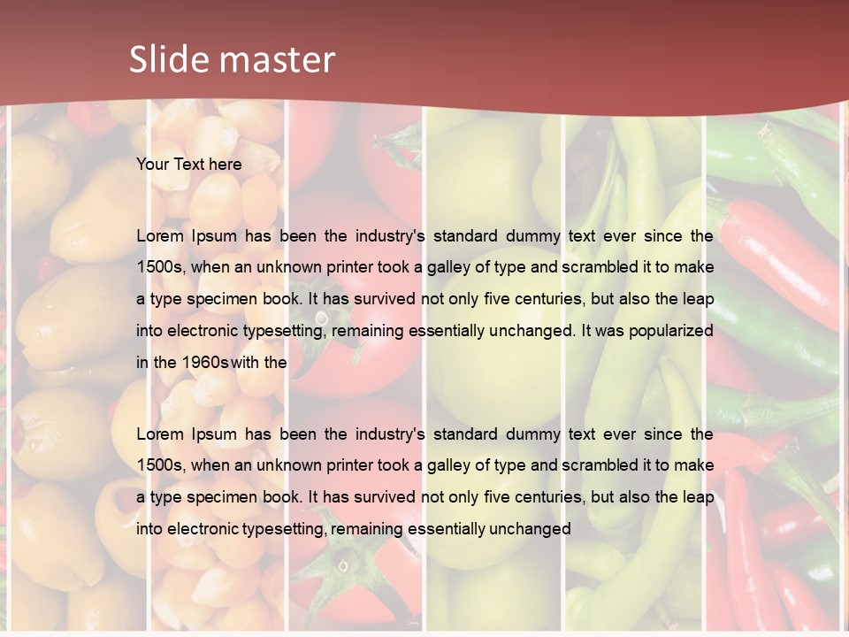 Cob Strawberries Pepper PowerPoint Template