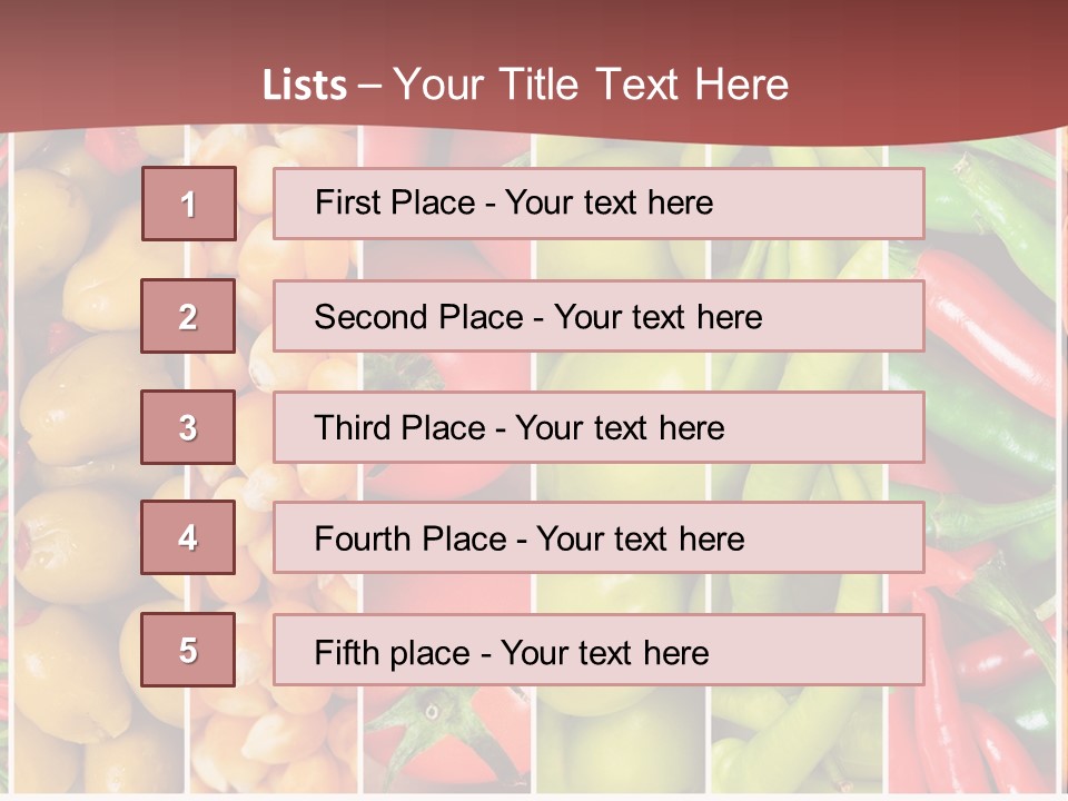 Cob Strawberries Pepper PowerPoint Template