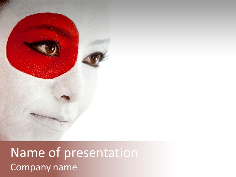 Girl Flag Female PowerPoint Template