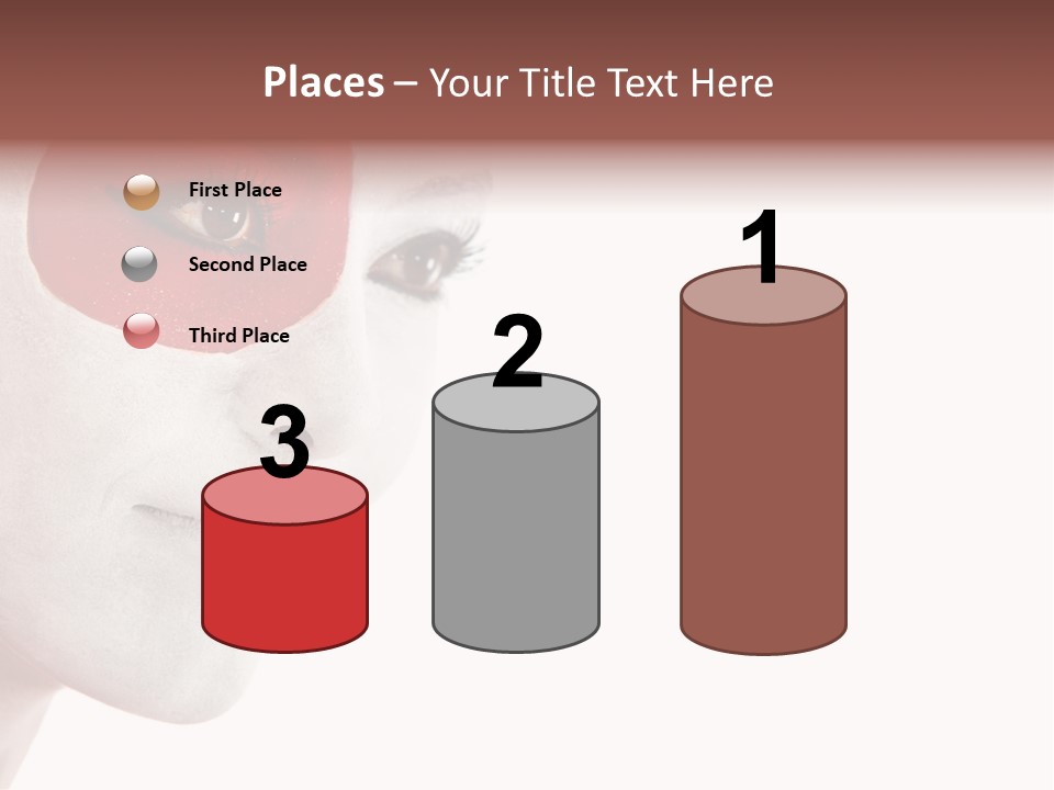 Girl Flag Female PowerPoint Template