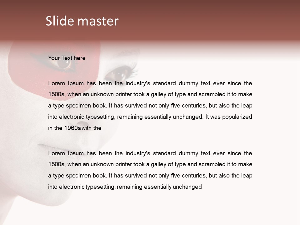 Girl Flag Female PowerPoint Template