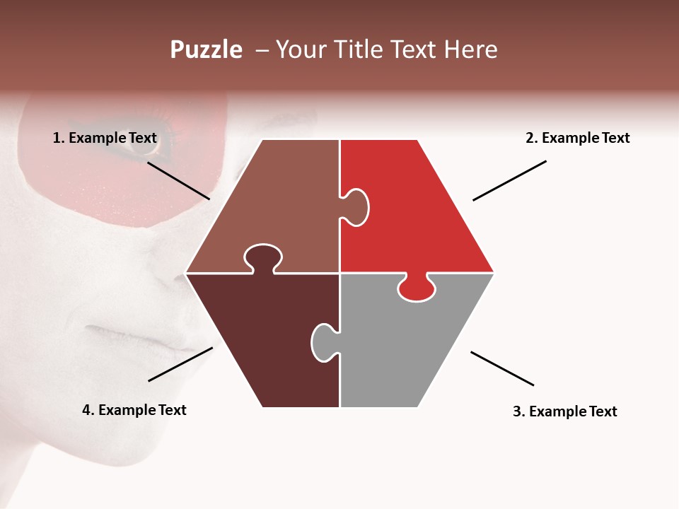 Girl Flag Female PowerPoint Template