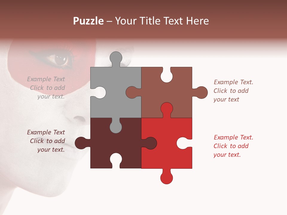 Girl Flag Female PowerPoint Template