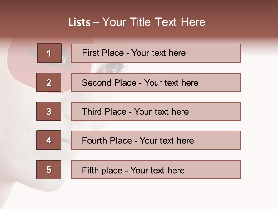 Girl Flag Female PowerPoint Template