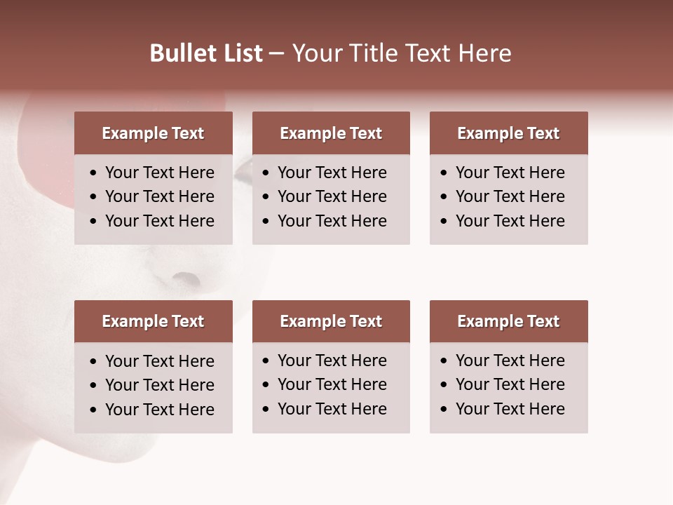 Girl Flag Female PowerPoint Template