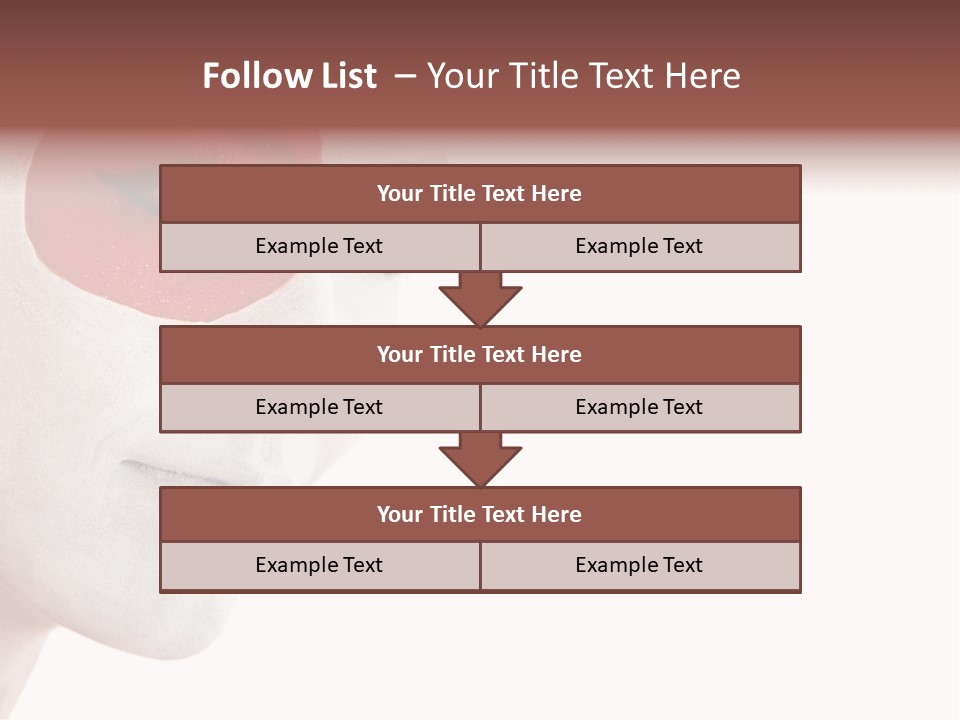 Girl Flag Female PowerPoint Template