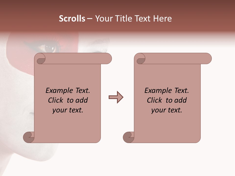 Girl Flag Female PowerPoint Template