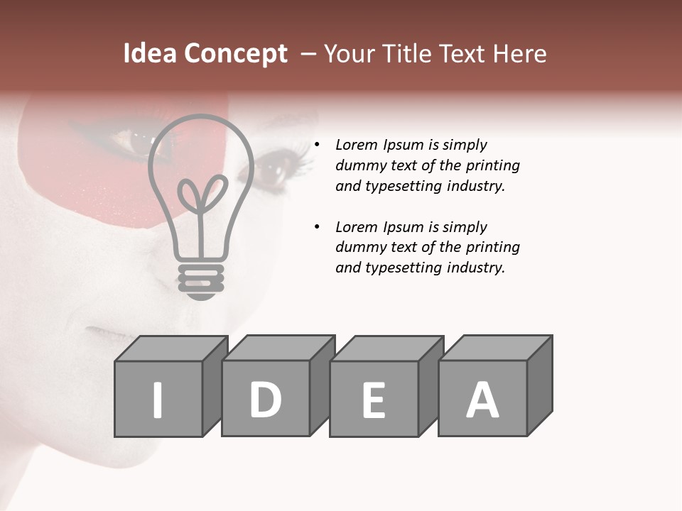 Girl Flag Female PowerPoint Template