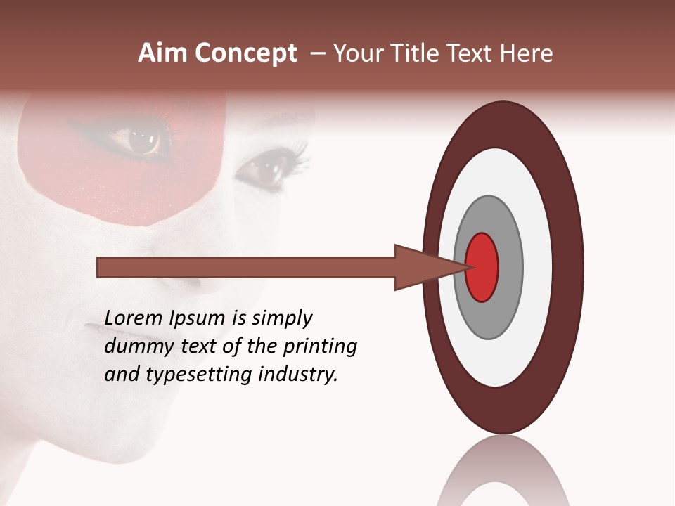 Girl Flag Female PowerPoint Template