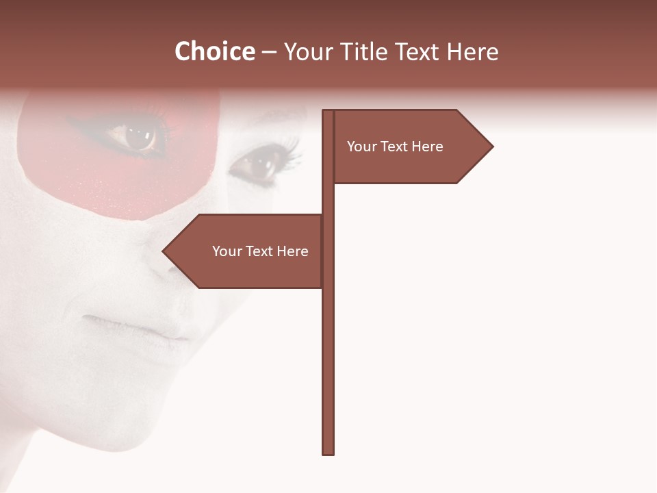 Girl Flag Female PowerPoint Template