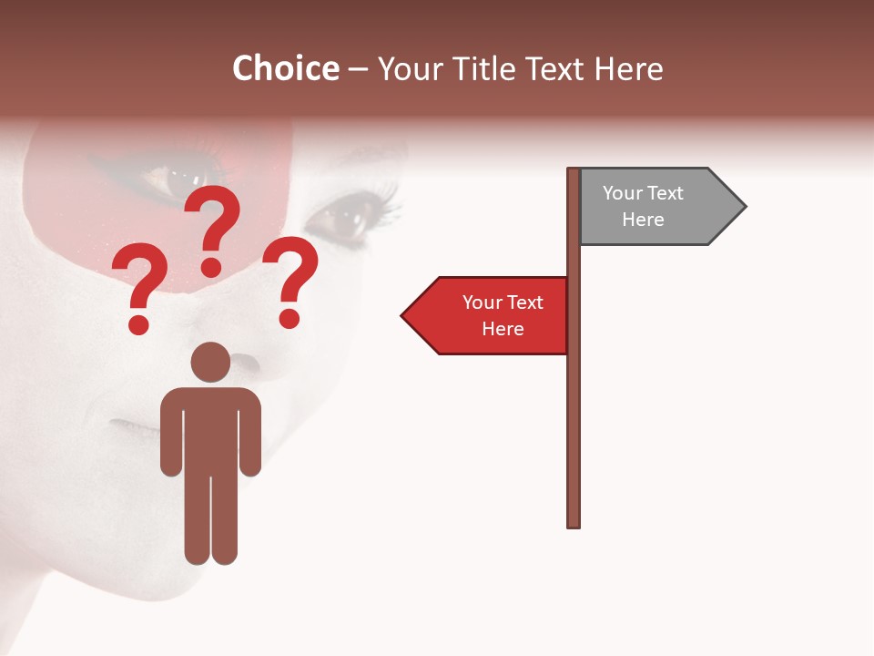 Girl Flag Female PowerPoint Template