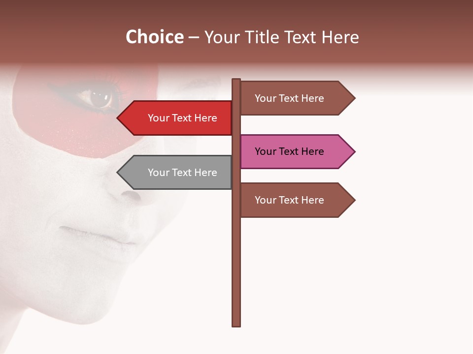 Girl Flag Female PowerPoint Template