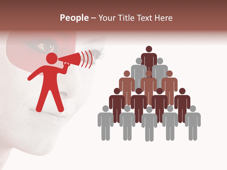 Girl Flag Female PowerPoint Template