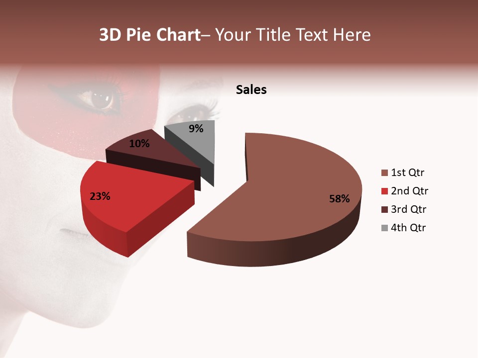 Girl Flag Female PowerPoint Template