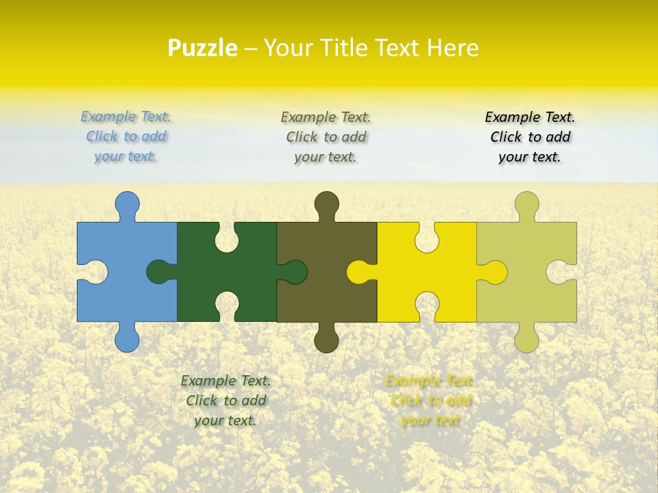 Colza Rural Cloud PowerPoint Template