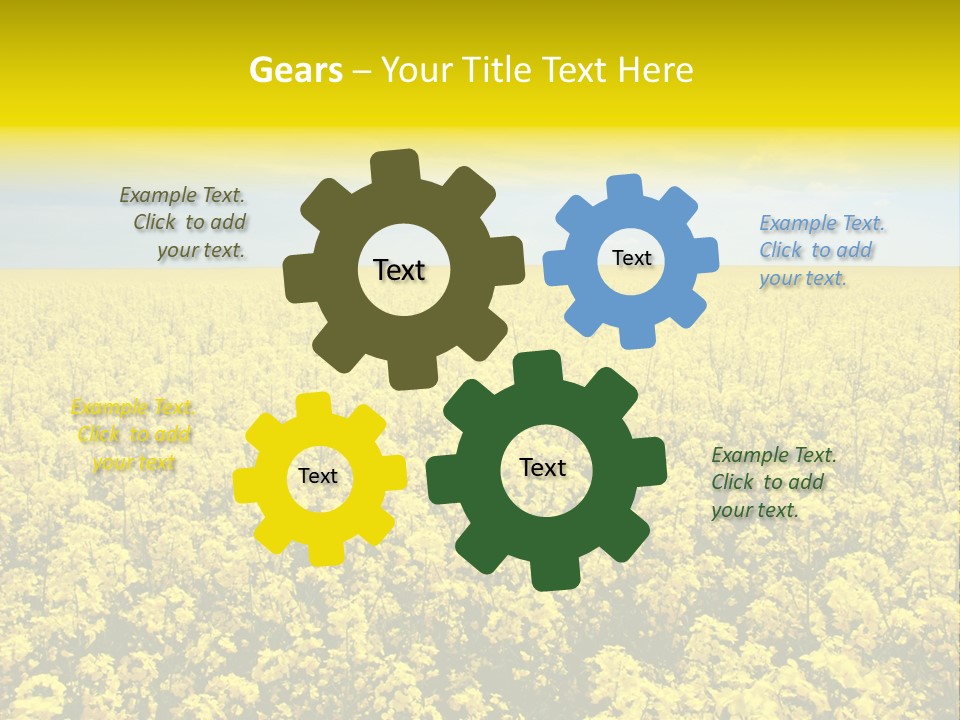 Colza Rural Cloud PowerPoint Template