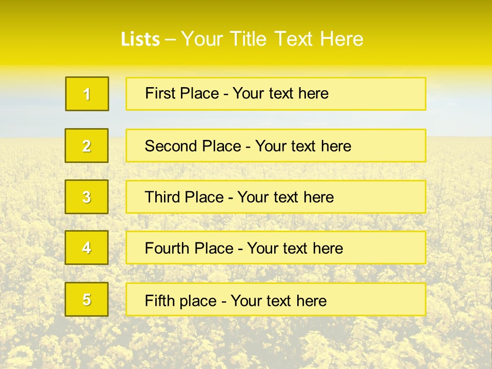 Colza Rural Cloud PowerPoint Template