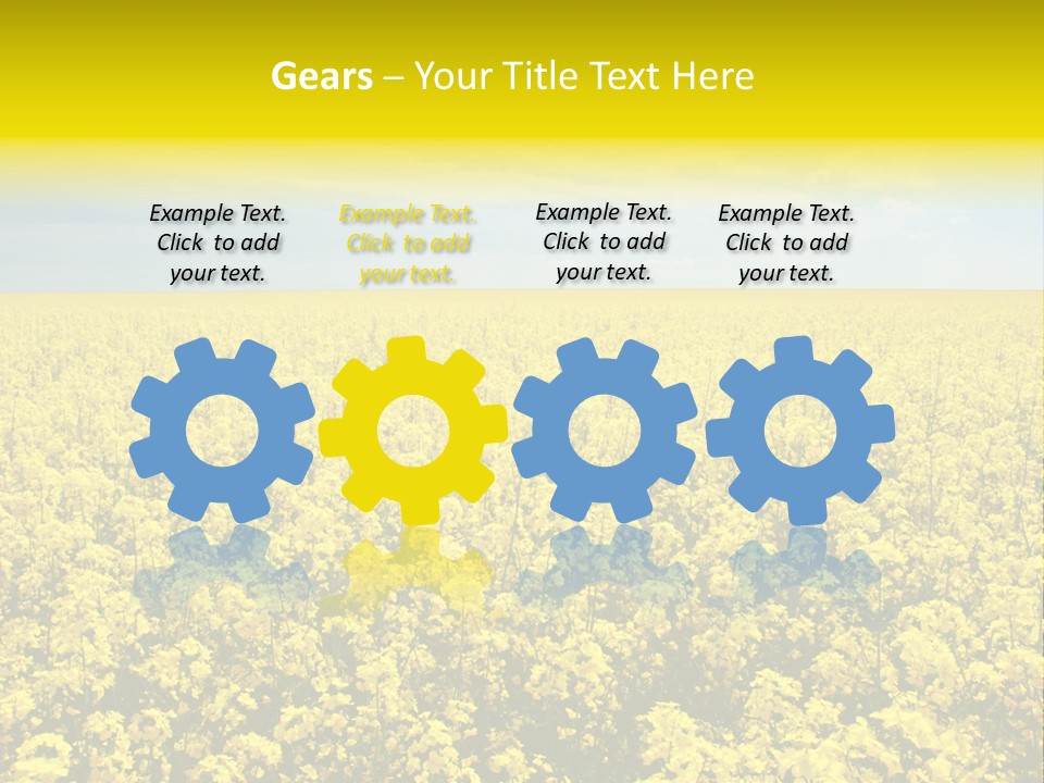 Colza Rural Cloud PowerPoint Template