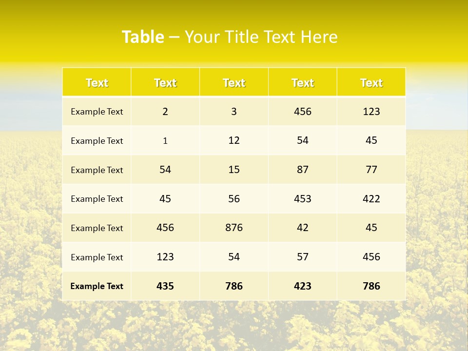 Colza Rural Cloud PowerPoint Template
