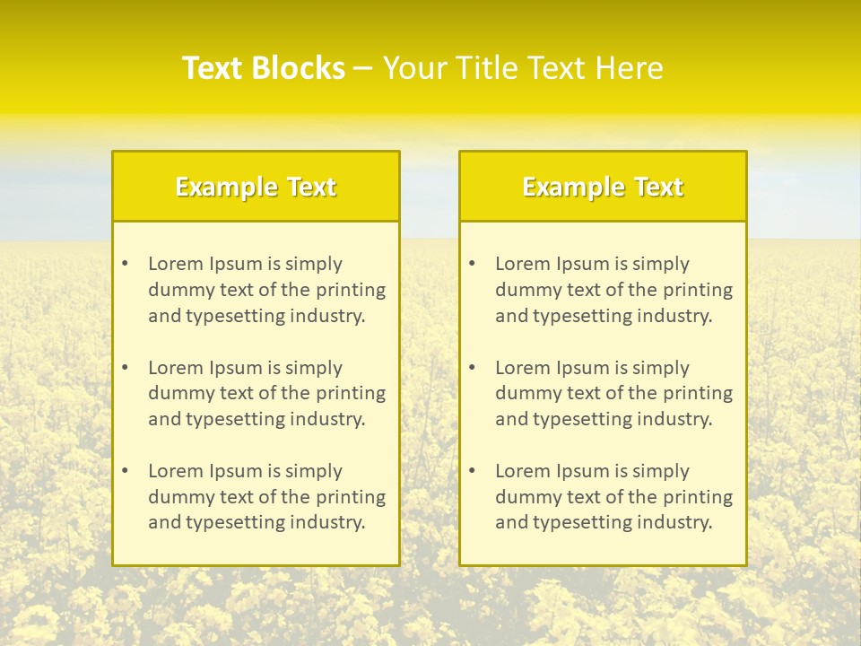 Colza Rural Cloud PowerPoint Template