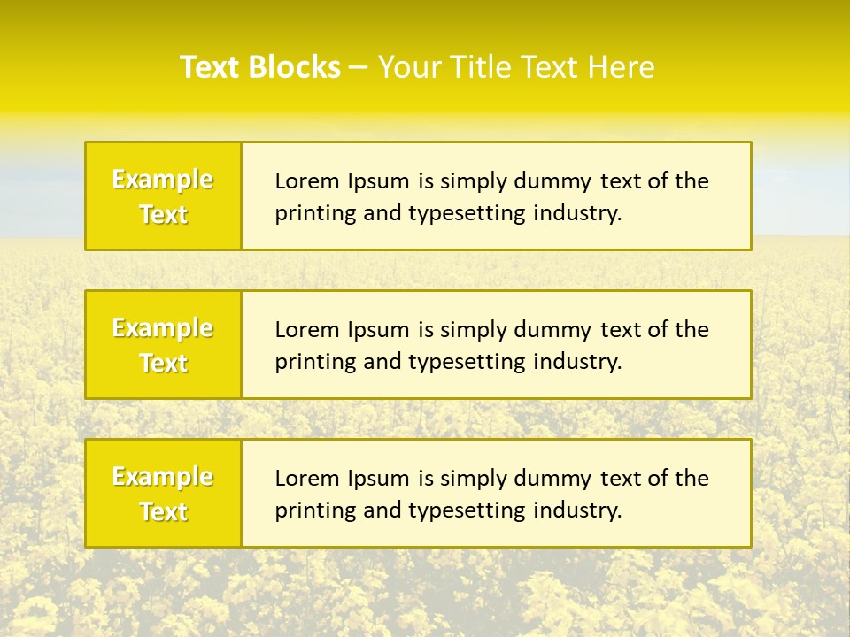 Colza Rural Cloud PowerPoint Template
