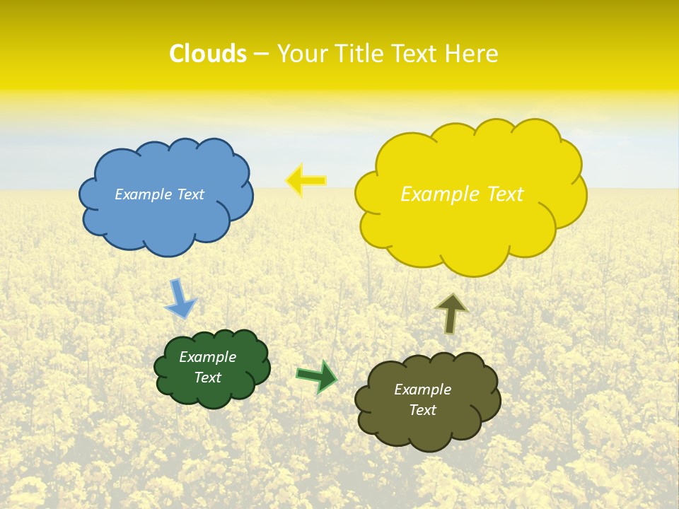 Colza Rural Cloud PowerPoint Template