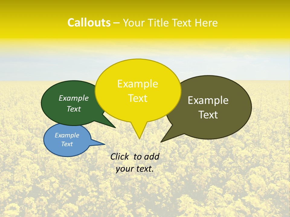 Colza Rural Cloud PowerPoint Template