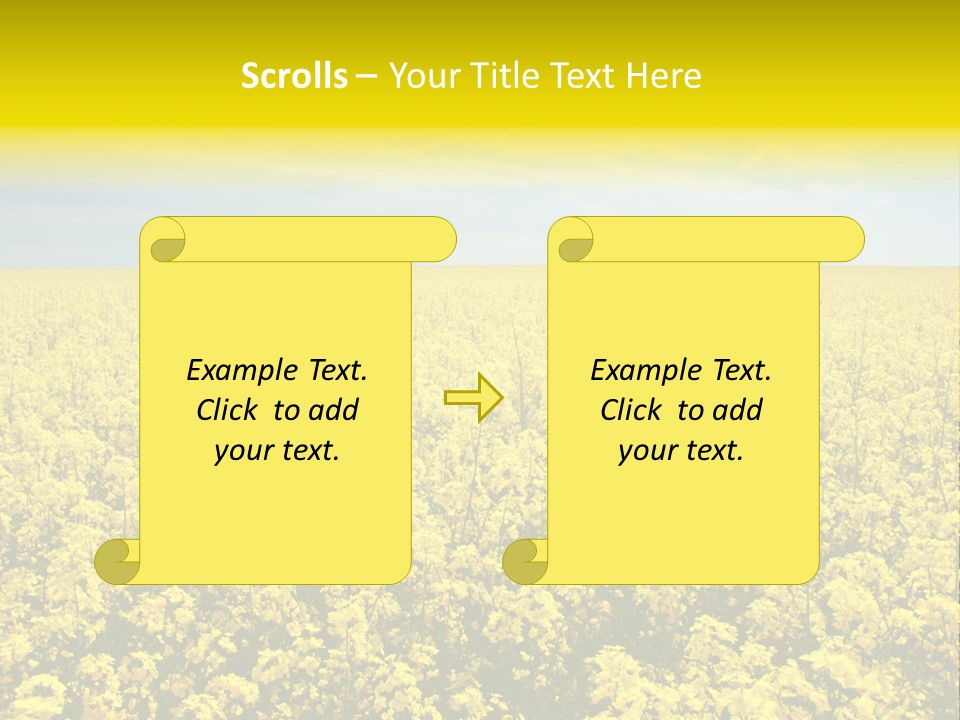Colza Rural Cloud PowerPoint Template