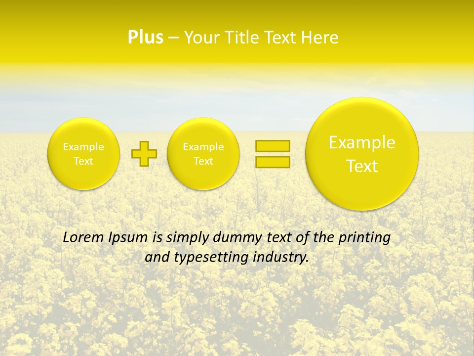 Colza Rural Cloud PowerPoint Template