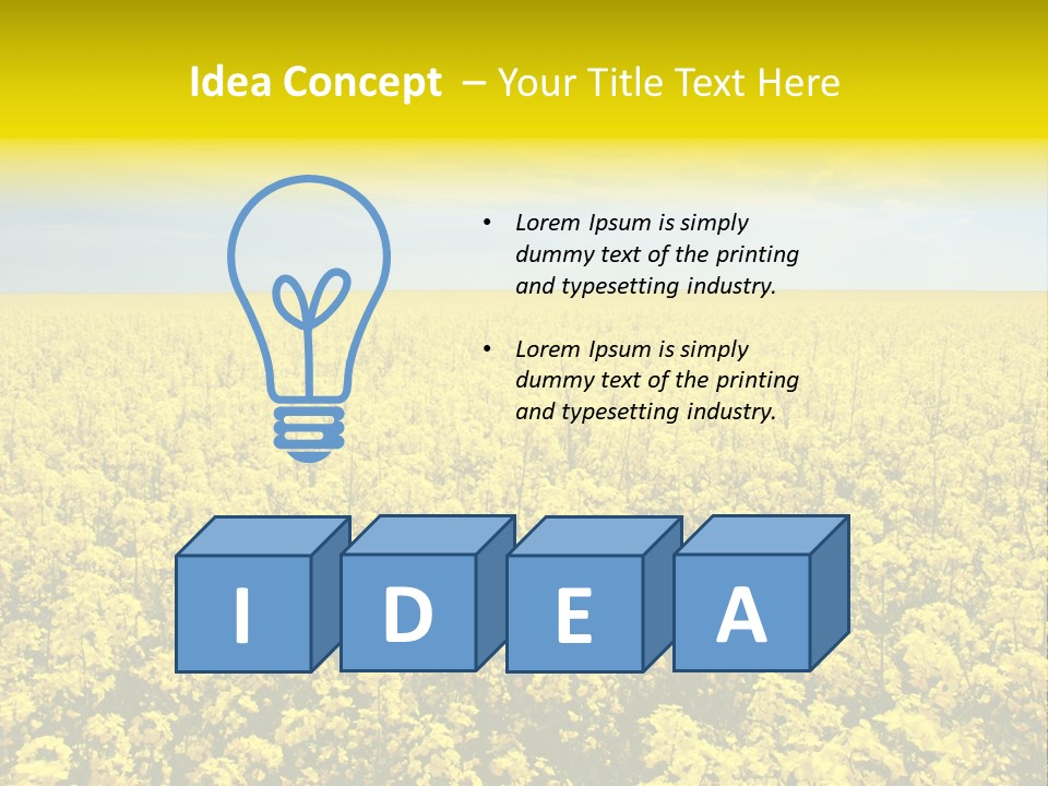 Colza Rural Cloud PowerPoint Template