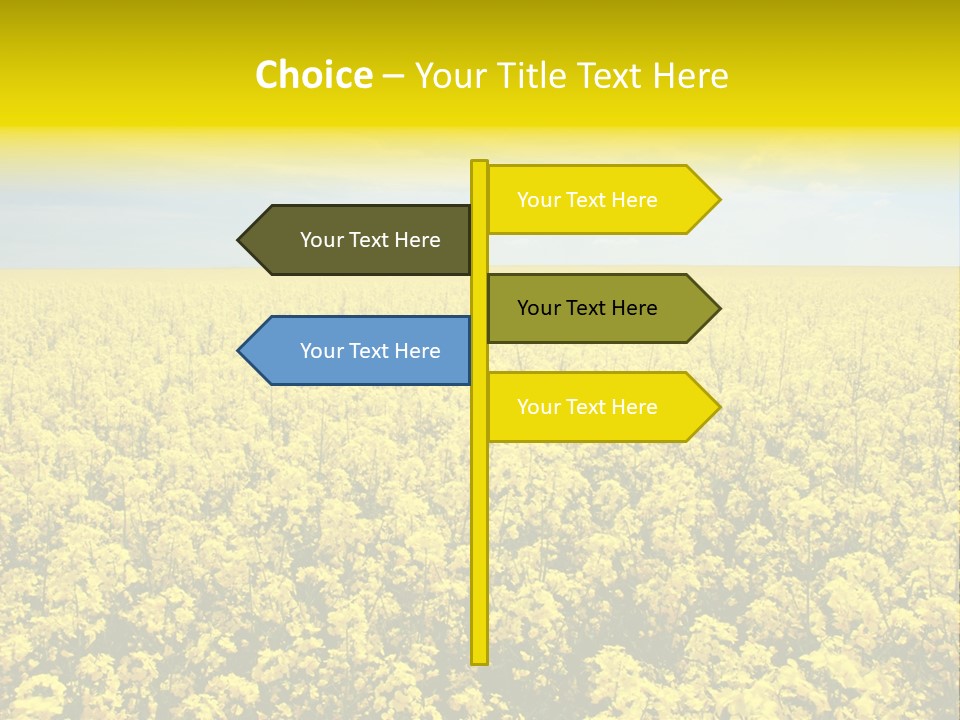 Colza Rural Cloud PowerPoint Template