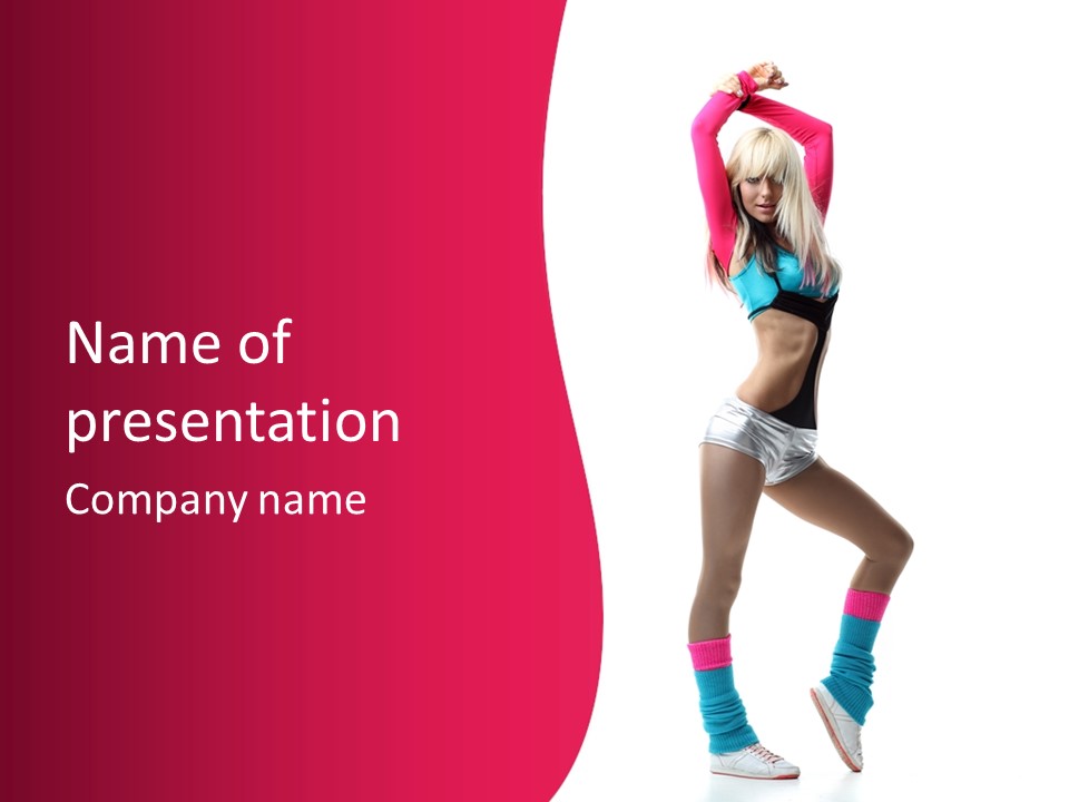 Woman Sensuality Athlete PowerPoint Template