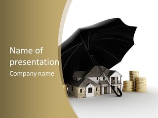 Building Safe Bank PowerPoint Template