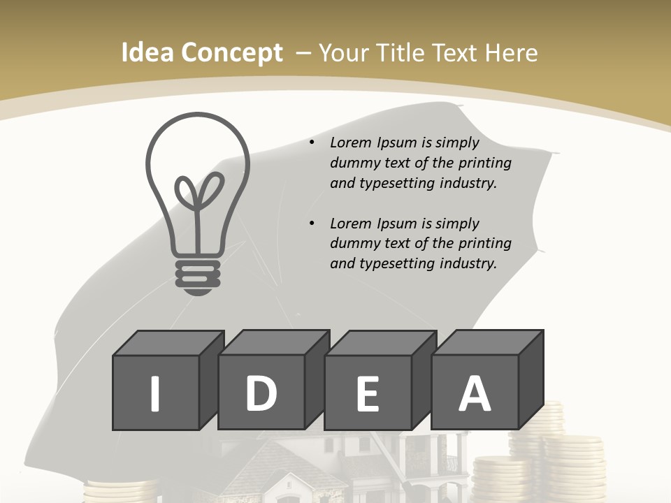 Building Safe Bank PowerPoint Template